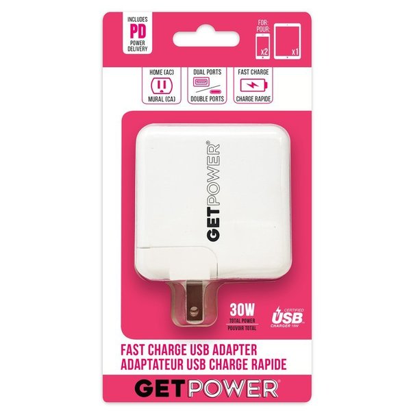 Get Power GetPower Dual USB AC Adapter GP-AC2USB-PD